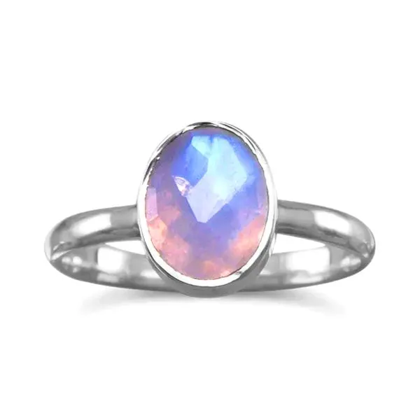 Sterling Silver Faceted Moonstone Ring Raleigh Diamond Fine Jewelry Raleigh, NC