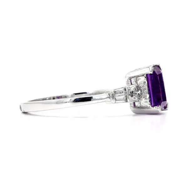 14K White Gold 2.35ctw Amythest & Diamond Ring Image 2 Raleigh Diamond Fine Jewelry Raleigh, NC