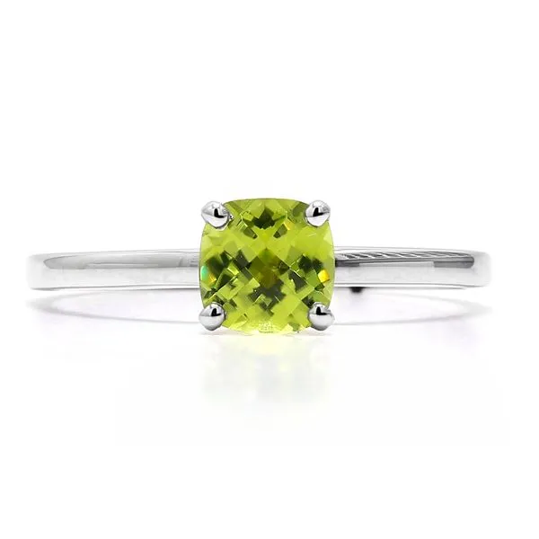 14K White Gold 1.01ctw Peridot Cushion Size 9 Raleigh Diamond Fine Jewelry Raleigh, NC