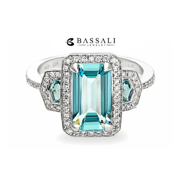 14K White Gold Aquamarine 2.15ctw +96 Dias = 0.36ctw Raleigh Diamond Fine Jewelry Raleigh, NC