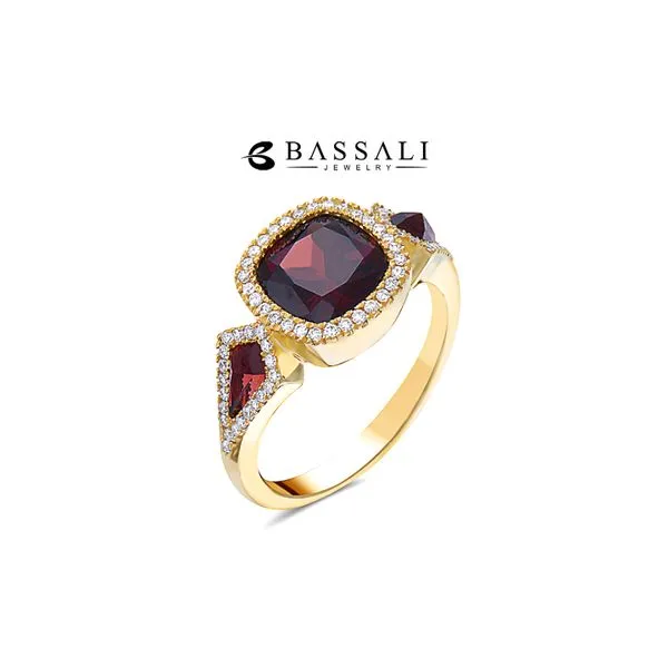 14K Yellow Gold Garnets 3.14ctw + Diamonds 0.28ctw Raleigh Diamond Fine Jewelry Raleigh, NC