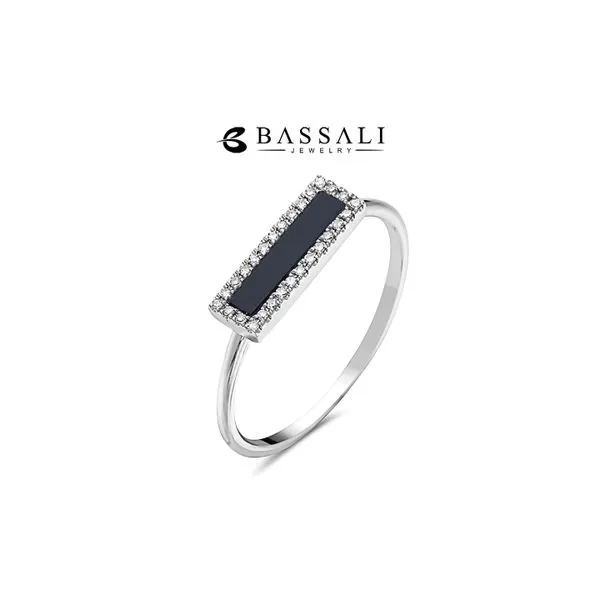 Bassali 14K White Gold Mother of Pearl + Halo Dias 0.06ctw Raleigh Diamond Fine Jewelry Raleigh, NC