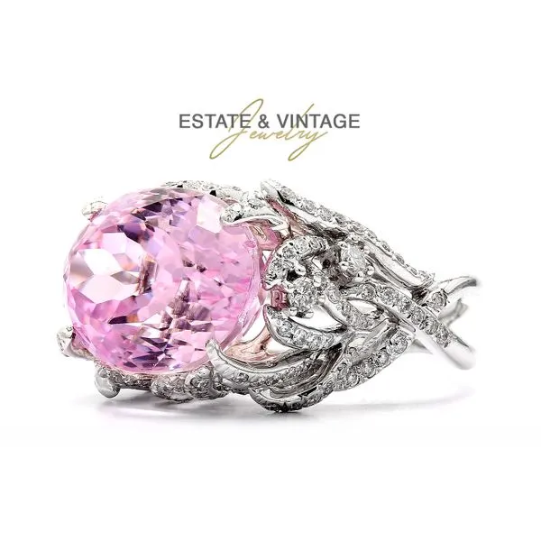 Estate 18K White Gold 0.62ctw RBC Oval Fantasy Cut *** Size As Is *** Raleigh Diamond Fine Jewelry Raleigh, NC