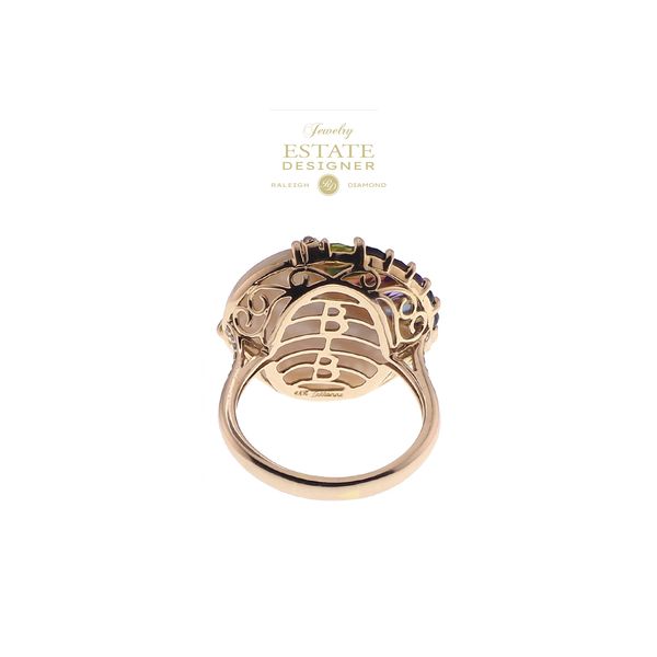 Estate Designer La Bella 14K Yellow Gold Mop/Multi-gemstone MOP 10.20ctw D-0.23 GS-3.45ctw Rainbow Fasion Ring Sz 9 Image 3 Raleigh Diamond Fine Jewelry Raleigh, NC