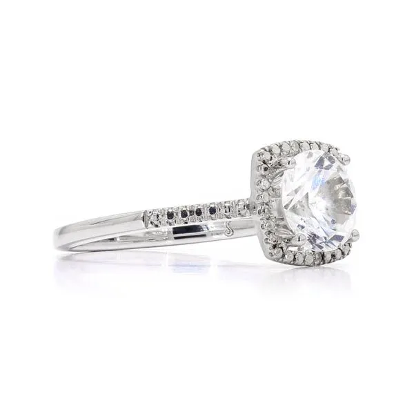 Sterling Silver 0.01ctw Lab White Sapphire April Birthstone Fashion Ring Image 3 Raleigh Diamond Fine Jewelry Raleigh, NC