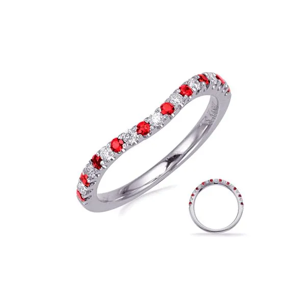 14K White Gold 0.42ctw Ruby 0.25ct and Diamond 0.17ct G/SI1 Band Size 6.5 Raleigh Diamond Fine Jewelry Raleigh, NC