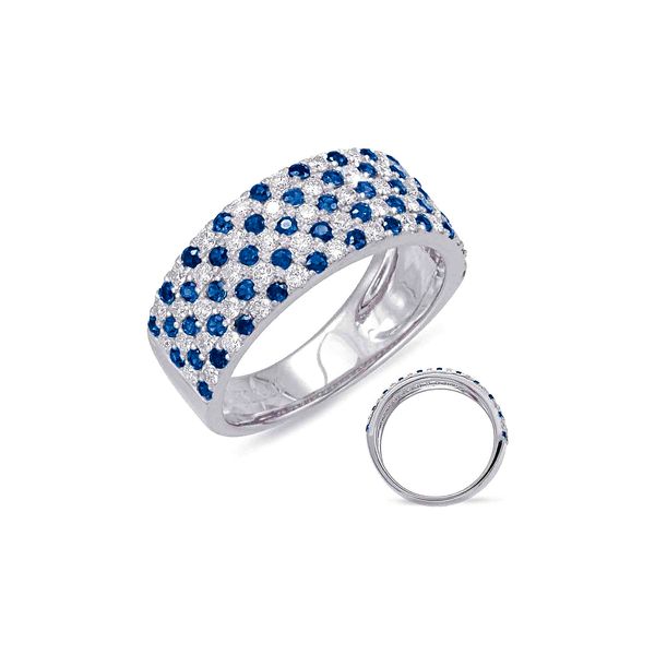 14K White Gold 1.23ctw Sapphire Diamond Fashion Ring Sz 6.5 Raleigh Diamond Fine Jewelry Raleigh, NC