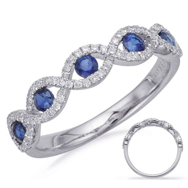 14K White Gold 0.69ctw Sapphire & Diamond Ring Sz 6 Raleigh Diamond Fine Jewelry Raleigh, NC