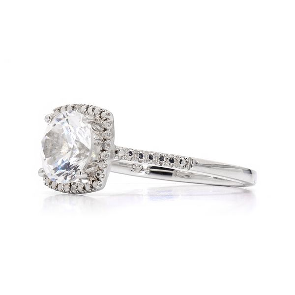 Sterling Silver 0.01ctw Lab White Sapphire April Birthstone Fashion Ring Sz 7 Image 2 Raleigh Diamond Fine Jewelry Raleigh, NC