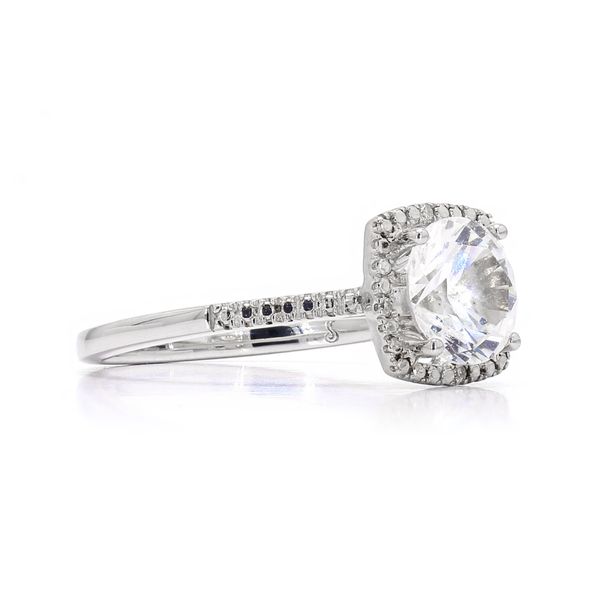 Sterling Silver 0.01ctw Lab White Sapphire April Birthstone Fashion Ring Sz 7 Image 3 Raleigh Diamond Fine Jewelry Raleigh, NC