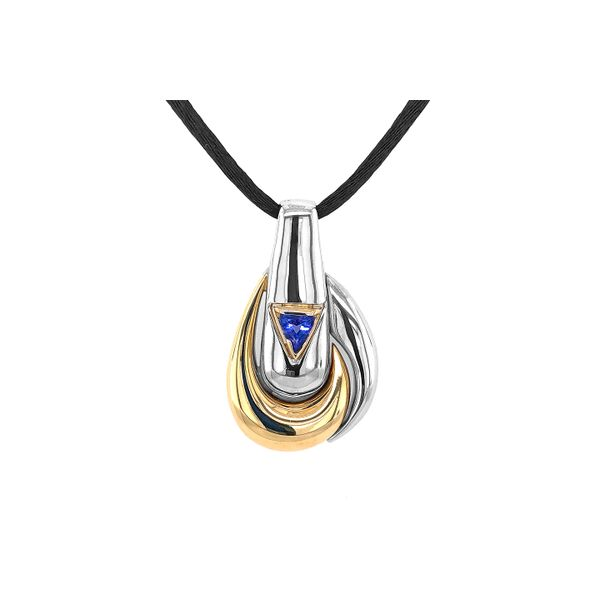 Le Vian Tanzanite Pendant in 14k White and Yellow Gold Raleigh Diamond Fine Jewelry Raleigh, NC