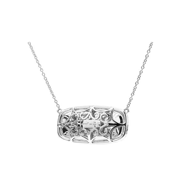 14K White Gold 9.60ctw Opal & Diamond Halo Pendant / Necklace Image 2 Raleigh Diamond Fine Jewelry Raleigh, NC
