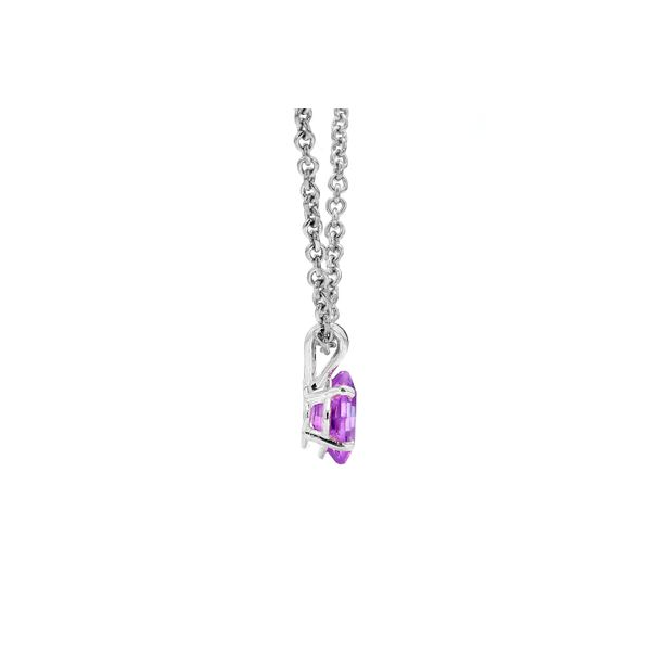 Square Amethyst Pendant in Sterling Silver Image 2 Raleigh Diamond Fine Jewelry Raleigh, NC