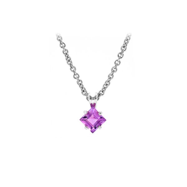 Square Amethyst Pendant in Sterling Silver Raleigh Diamond Fine Jewelry Raleigh, NC