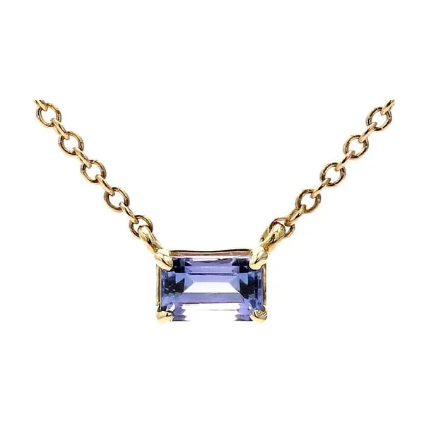 14K Yellow Gold 0.38ctw Solitaire Tanzanite Emerald Cut 18