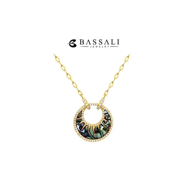 14K Yellow Gold 0.26ctw Diamonds Sunburst Abolone Raleigh Diamond Fine Jewelry Raleigh, NC