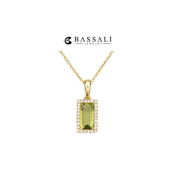 Bassali 14K Yellow Gold 0.08ctw Halo Diamonds + Peridot Raleigh Diamond Fine Jewelry Raleigh, NC