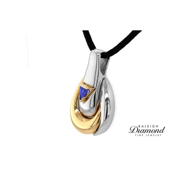 Le Vian Tanzanite Pendant in 14k White and Yellow Gold Image 2 Raleigh Diamond Fine Jewelry Raleigh, NC