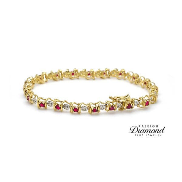 Estate 10K Yellow Gold 2.00ctw Rubies and Diamonds 70