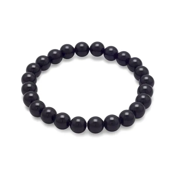 Black Onyx Bead Stretch Bracelet Raleigh Diamond Fine Jewelry Raleigh, NC