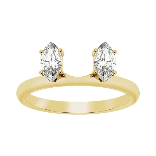 14K Yellow Gold 1/2ctw Lab-Grown Diamond Wrap-Style Ring Enhancer for Marquise 6.54 x 3.27mm Image 2 Raleigh Diamond Fine Jewelry Raleigh, NC