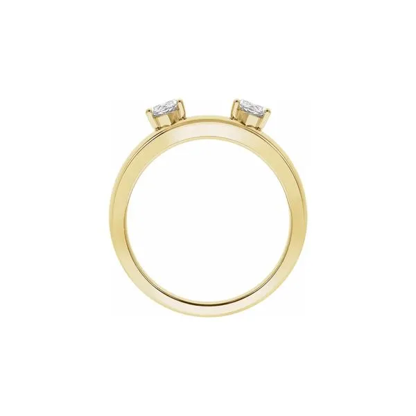 14K Yellow Gold 1/2ctw Lab-Grown Diamond Wrap-Style Ring Enhancer for Marquise 6.54 x 3.27mm Image 3 Raleigh Diamond Fine Jewelry Raleigh, NC