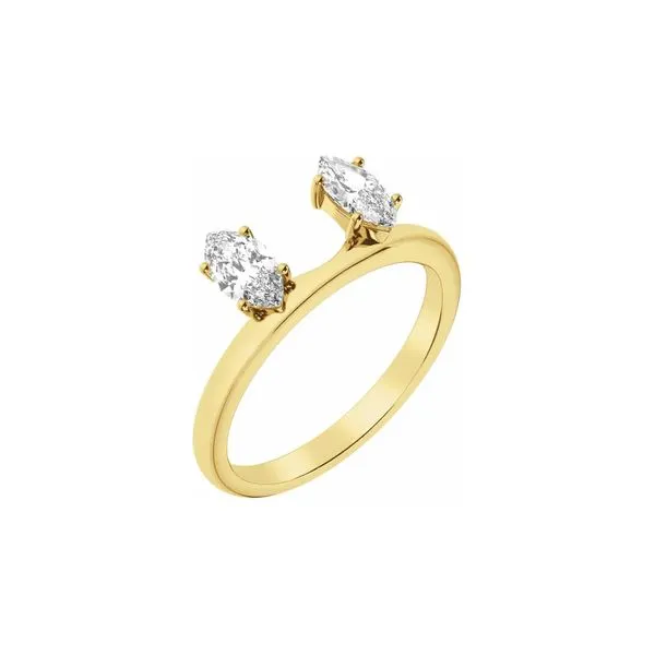 14K Yellow Gold 1/2ctw Lab-Grown Diamond Wrap-Style Ring Enhancer for Marquise 6.54 x 3.27mm Raleigh Diamond Fine Jewelry Raleigh, NC