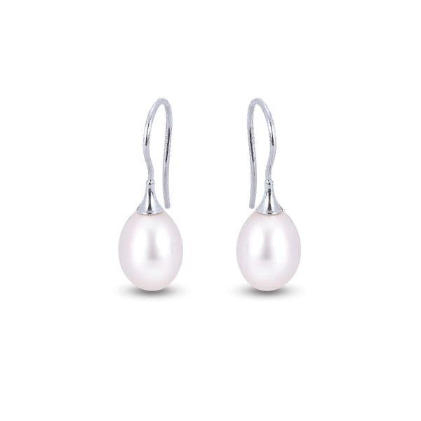 Silver Freshwater White Pearl 8-9mm Drop Earrings Raleigh Diamond Fine Jewelry Raleigh, NC