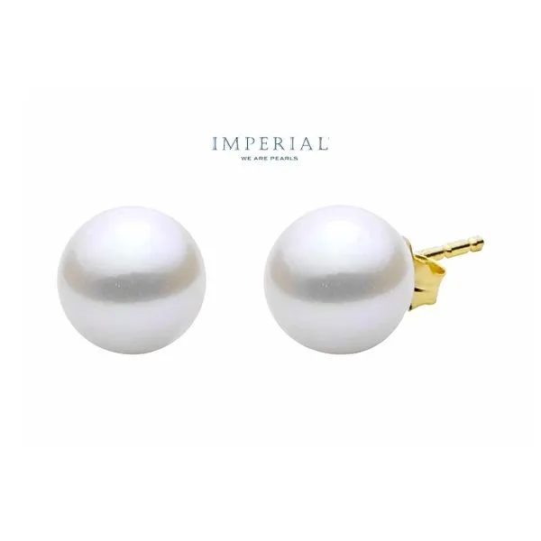 14K Yellow Gold 7mm Freshwater Pearl Stud Earrings
