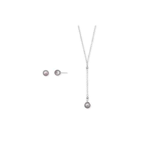 7.5mm Natural Color Cultured Freshwater Pearl Set Raleigh Diamond Fine Jewelry Raleigh, NC