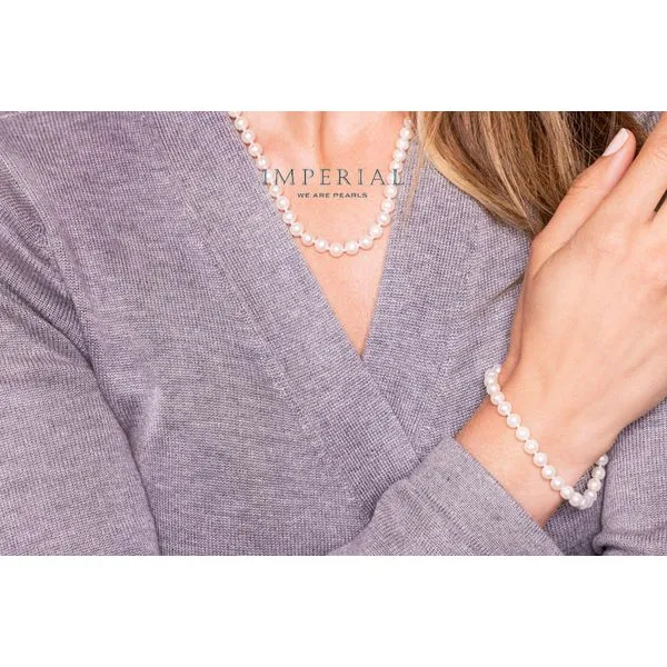 14K 3 Piece Set Freshwater Cultured Pearls Assorted Necklace Bracelet and Earrings Image 2 Raleigh Diamond Fine Jewelry Raleigh, NC