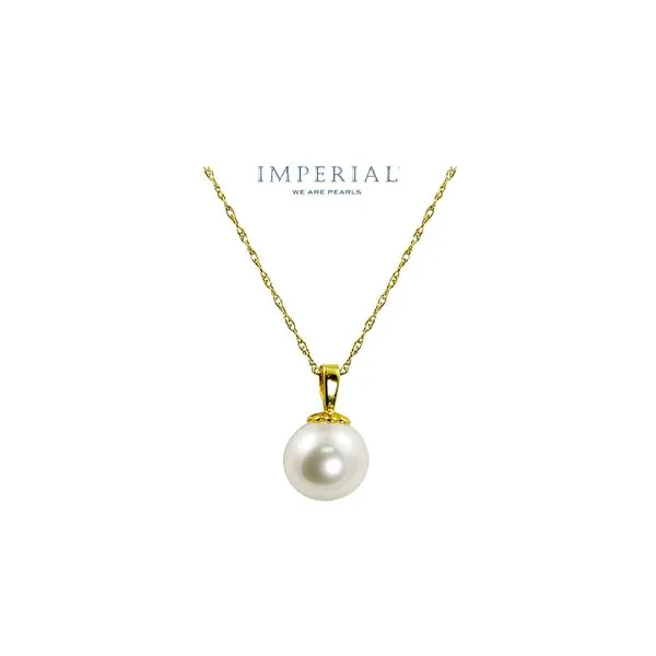 14K Yellow Gold 8mm Akoya Pearl Necklace 18' Rope Chain Necklace Raleigh Diamond Fine Jewelry Raleigh, NC