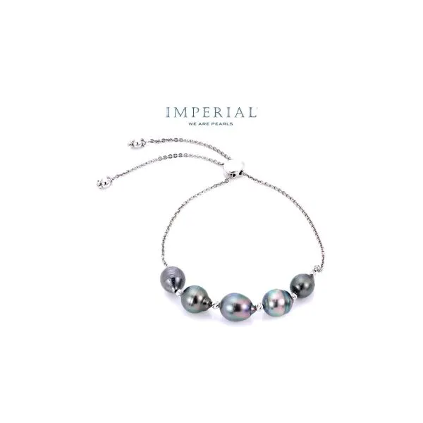 Silver Black Tahitian & Brilliance Beads Bolo Pearl Adjustable Bracelet Raleigh Diamond Fine Jewelry Raleigh, NC