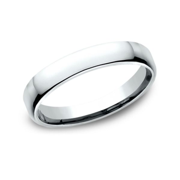 18K White Gold Men's 3.5 mm Euro-Dome Comfort Fit Band Image 2 Raleigh Diamond Fine Jewelry Raleigh, NC
