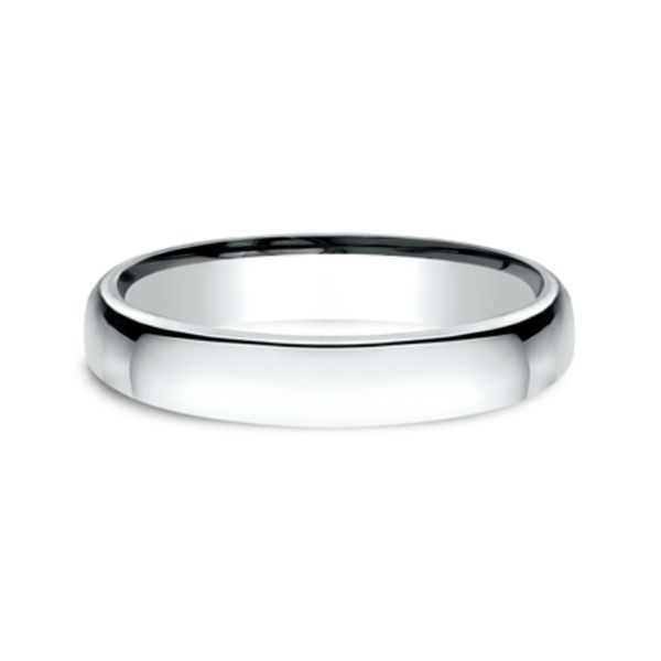 18K White Gold Men's 3.5 mm Euro-Dome Comfort Fit Band Raleigh Diamond Fine Jewelry Raleigh, NC