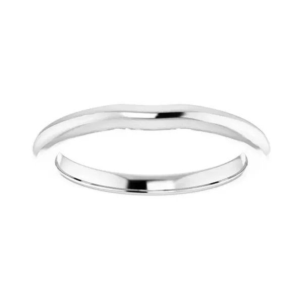 14K White Gold Round Band 7.4mm with Slight Contour Size 6.25 Raleigh Diamond Fine Jewelry Raleigh, NC