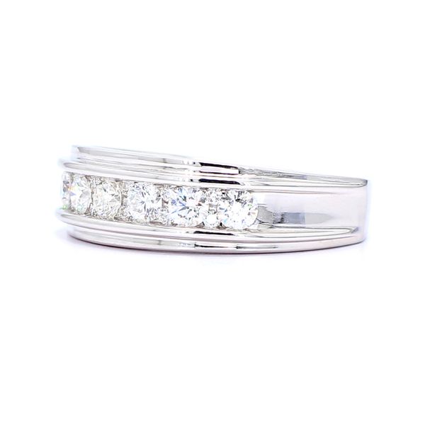 14K White Gold 0.875ctw Diamonds Gents Gold Wedding Band Size 10.0 Image 2 Raleigh Diamond Fine Jewelry Raleigh, NC