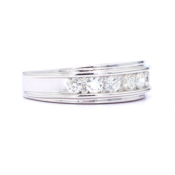 14K White Gold 0.875ctw Diamonds Gents Gold Wedding Band Size 10.0 Image 3 Raleigh Diamond Fine Jewelry Raleigh, NC