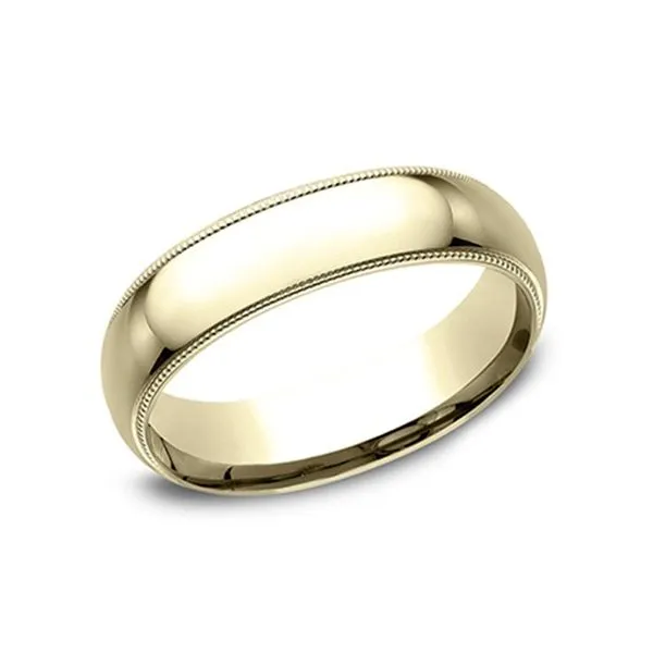 18K Yellow Gold Comfort Fit Milgrain Polished Wedding Band Image 2 Raleigh Diamond Fine Jewelry Raleigh, NC