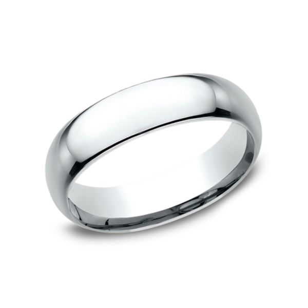 14K White Gold Comfort Fit Polished Wedding Band Image 2 Raleigh Diamond Fine Jewelry Raleigh, NC