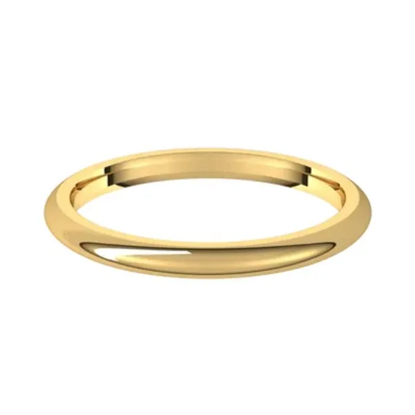 14k Yellow Gold Half Round Comfort Fit 2.0mm Wedding Band Raleigh Diamond Fine Jewelry Raleigh, NC