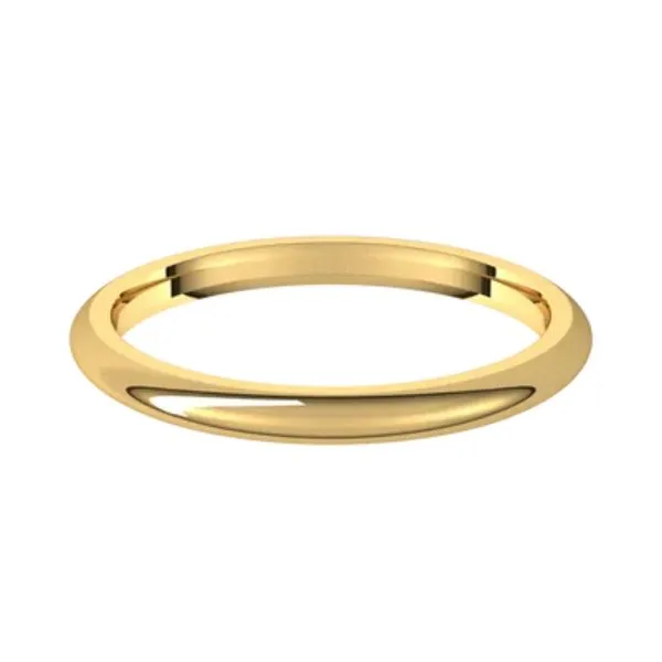 14k Yellow Gold Half Round Comfort Fit 2.0mm Wedding Band Raleigh Diamond Fine Jewelry Raleigh, NC