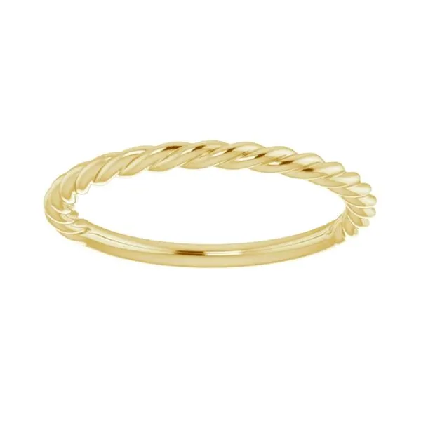 14K Yellow Gold 1.68mm Rope Wedding Band Raleigh Diamond Fine Jewelry Raleigh, NC