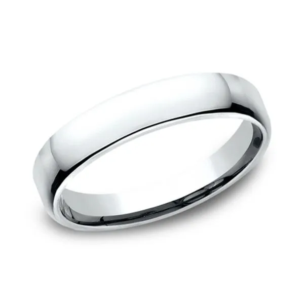 14K White Gold Euro Comfort Fit 4.5mm Polished Wedding Band Size 9 Image 2 Raleigh Diamond Fine Jewelry Raleigh, NC