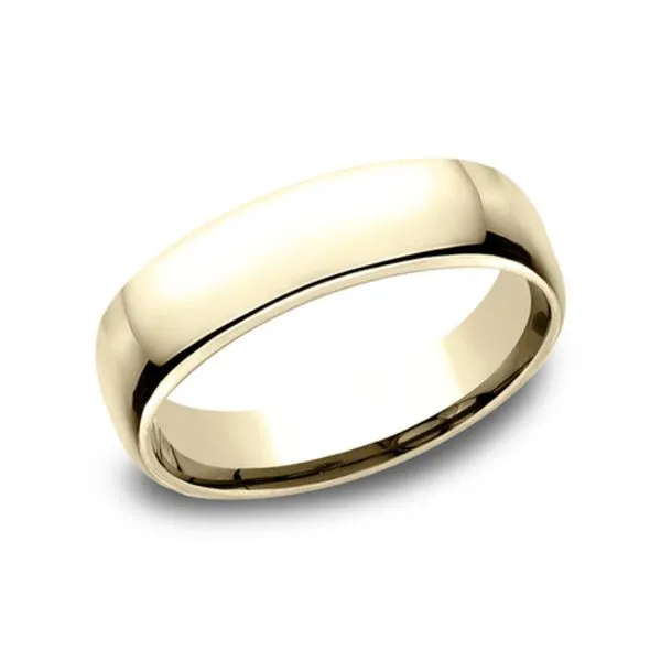 14K Yellow Gold EuroComfort Fit 5.5mm Men's Band Image 2 Raleigh Diamond Fine Jewelry Raleigh, NC