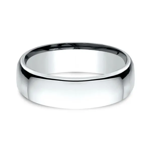 14K White Gold Euro Comfort Fit 6.5mm Polished Men's Wedding Band Size 11.5 Raleigh Diamond Fine Jewelry Raleigh, NC