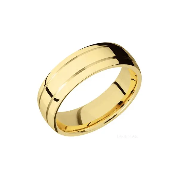 14K Yellow Gold Wiide Domed 7mm with Accent Groves Size 10 Raleigh Diamond Fine Jewelry Raleigh, NC