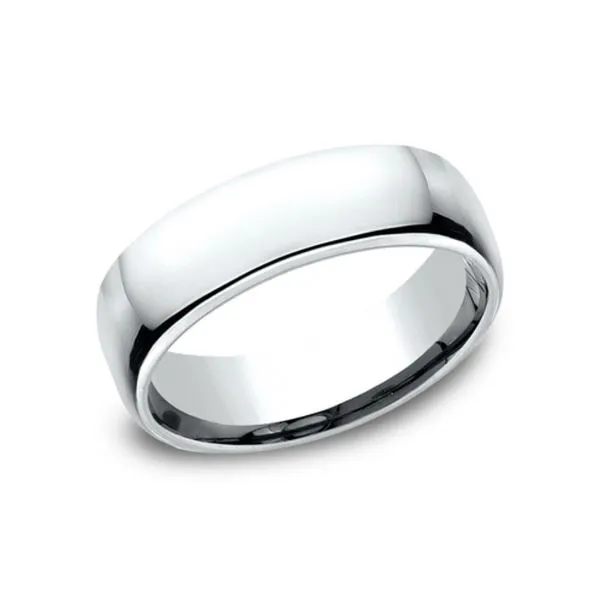 14K White Gold EuroComfort Fit 6.5mm Wedding Band Size 9 Image 2 Raleigh Diamond Fine Jewelry Raleigh, NC