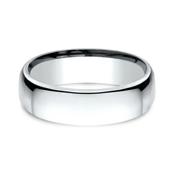 14K White Gold EuroComfort Fit 6.5mm Wedding Band Size 9 Raleigh Diamond Fine Jewelry Raleigh, NC
