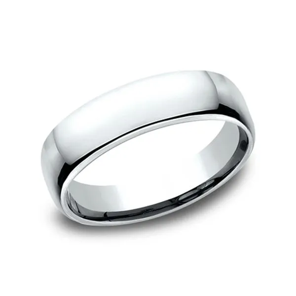 14K White Gold Euro Comfort-Fit Polished 5.5mm Polished Wedding Band Size 10 Raleigh Diamond Fine Jewelry Raleigh, NC